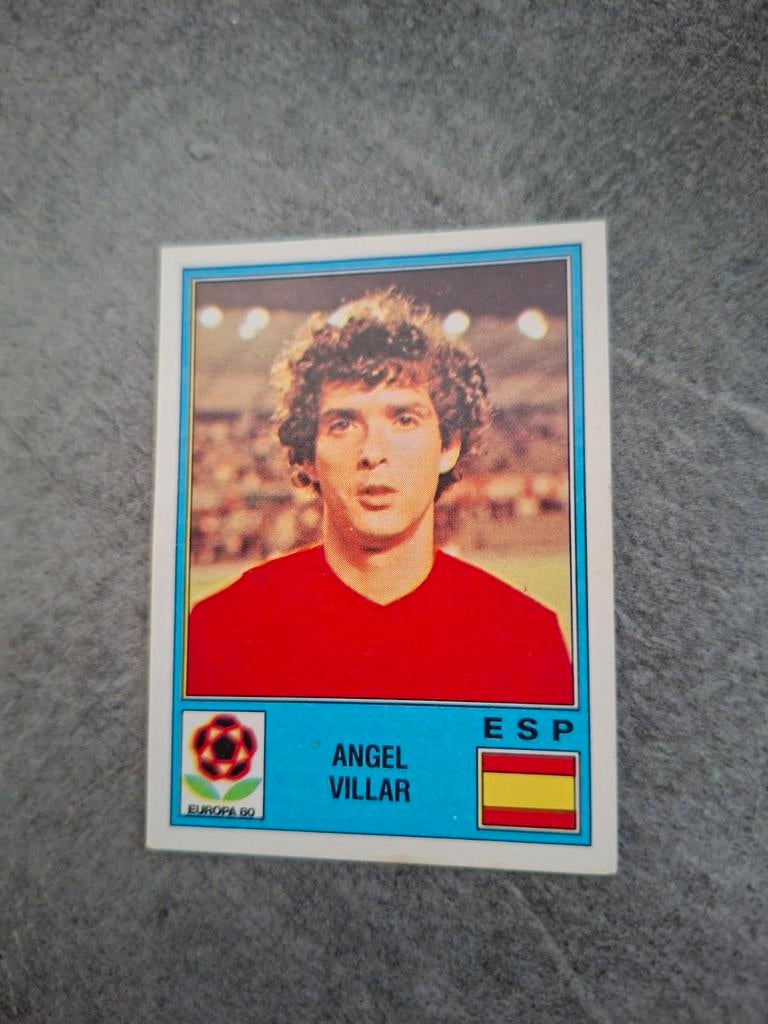 Panini sticker Euro 80 Italia. Speler Angel Villar Spanje., Hobby en Vrije tijd, Stickers en Plaatjes, Verzenden, Zo goed als nieuw