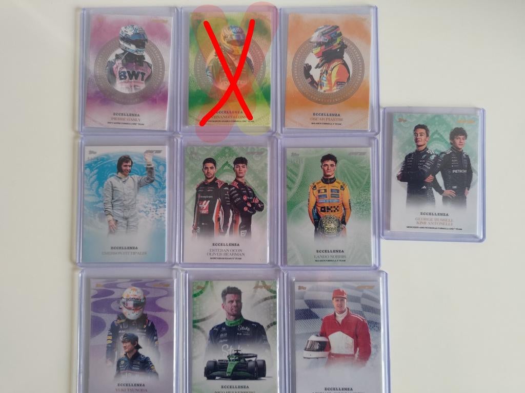 Topps Eccellenza F1 2025, Ophalen of Verzenden, Zo goed als nieuw, Meerdere plaatjes