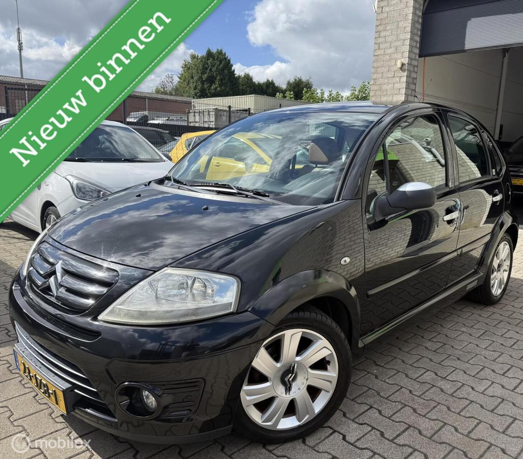 Citroen C3 1.6i-16V Exclusive / Leer / 157.000KM / N.A.P, Voorwielaandrijving, 1072 kg, Zwart, Bedrijf