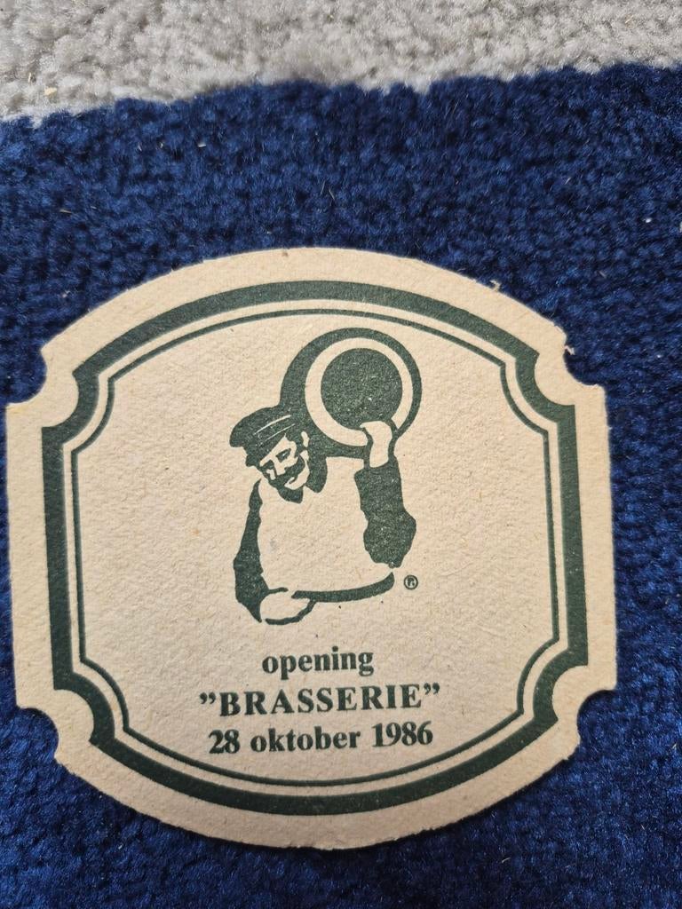 Vintage Skol Brasserie bierviltje - Opening 1986, Ophalen of Verzenden