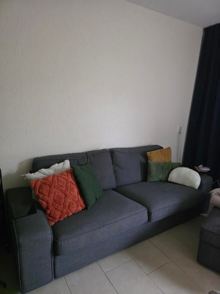 Gratis grijze 3 zits Ikea Kivik bank, Ophalen, Gebruikt