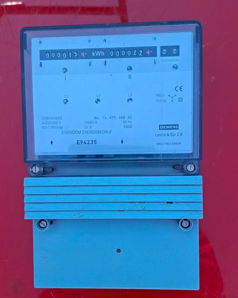 SIEMENS LANDIS GYR KWh meter stroommeter Dag/Nacht tarief, Ophalen of Verzenden, Zo goed als nieuw