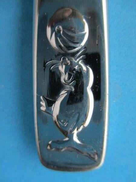 (KB5140) Kinderbestek Zeeleeuw met bal mes, Ophalen of Verzenden, Gebruikt