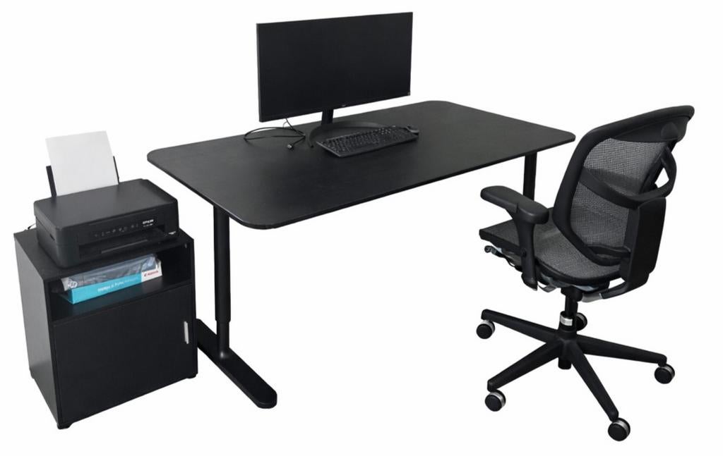 Design thuiswerkplek ZGAN – complete set (bureau + stoel + k, Ophalen, Zo goed als nieuw