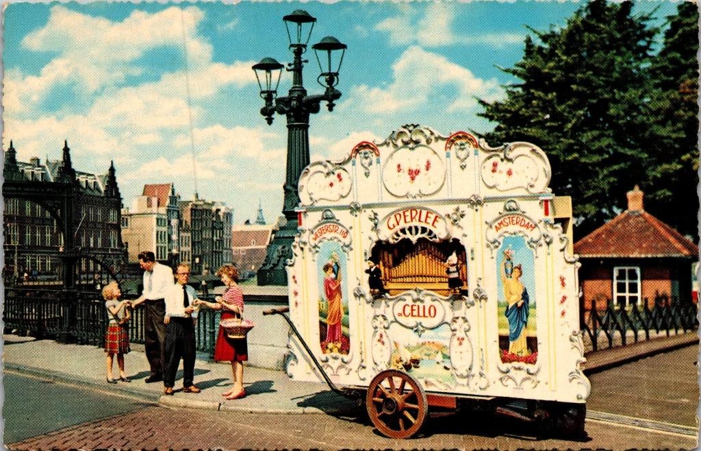 Draaiorgel Amsterdam - 8 ansichtkaarten, Verzamelen, Verzenden, 1960 tot 1980, Ongelopen, Noord-Holland