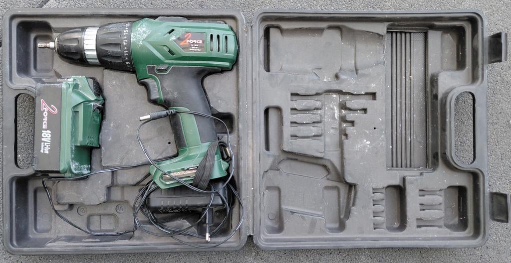 2Force 18V Li-Ion boormachine met lader en accu, Ophalen of Verzenden