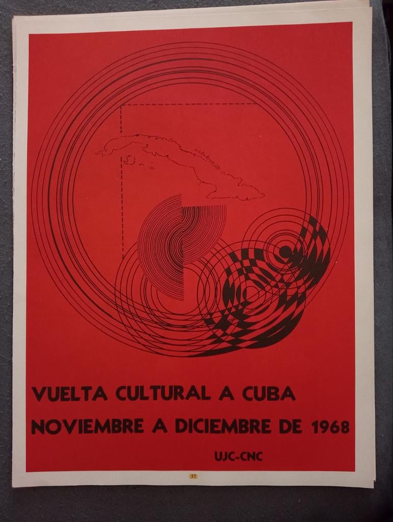 Affiche Poster Cuba 1970, Verzamelen, Ophalen of Verzenden, Gebruikt, A1 t/m A3