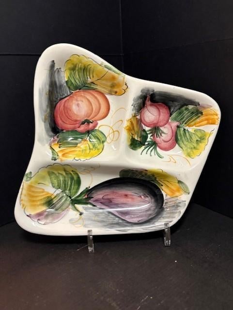 Keramiek/aardewerk Italiaanse serveerschaal, Huis en Inrichting, Gebruikt, Porselein of Keramiek, Schaal, Ophalen of Verzenden