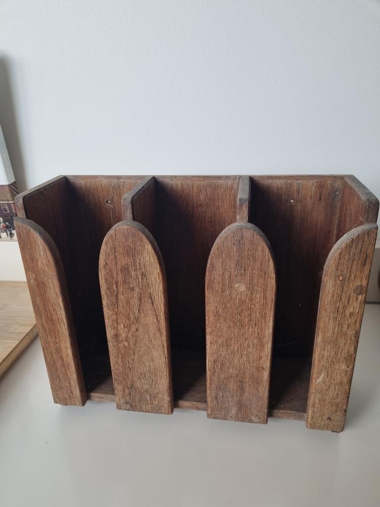 Teakhouten flessenhouder voor 3 flessen, Ophalen of Verzenden