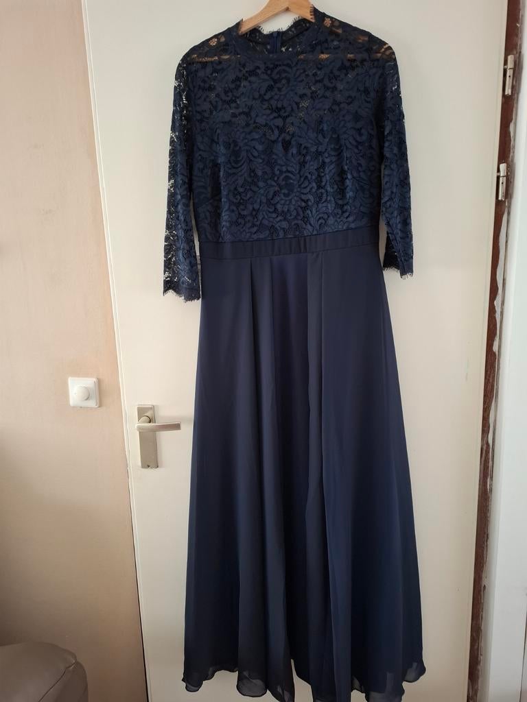 Nieuwe Gala Jurk  marine blauw maat 42, Ophalen, Galajurk, Bonprix, Blauw