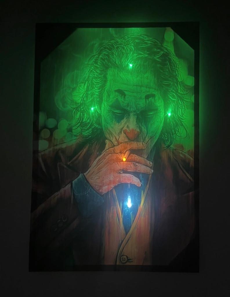 Joker 'schilderij' met verlichting, Ophalen, Zo goed als nieuw, Schilderij, 75 cm of meer
