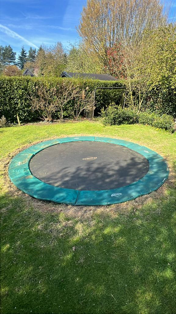 Berg champion Flatground Airflow Trampoline 3.80 mtr, Ophalen, Zo goed als nieuw