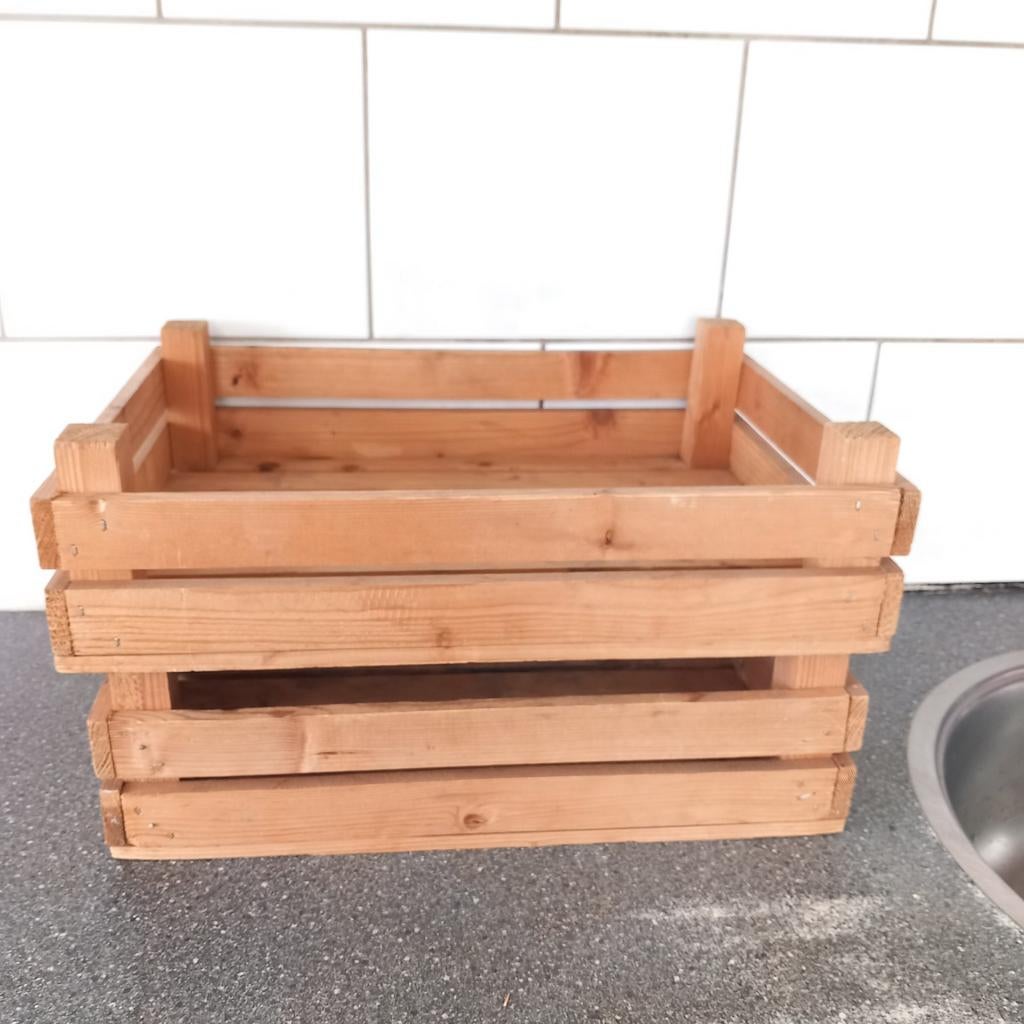 2 Houten kratjes, Minder dan 50 cm, Gebruikt, Minder dan 50 cm, Ophalen of Verzenden