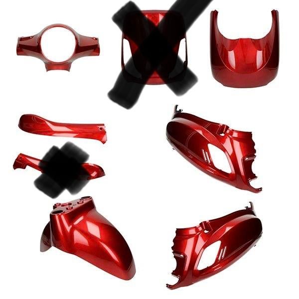 DMP Kappenset Sym fiddle 2 rood, Fietsen en Brommers, Ophalen of Verzenden, Gebruikt, Kap