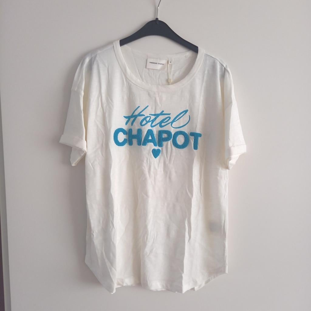 Fabienne Chapot t-shirt nw met kaart mt S past M, Maat 38/40 (M), Wit, Nieuw, Ophalen of Verzenden