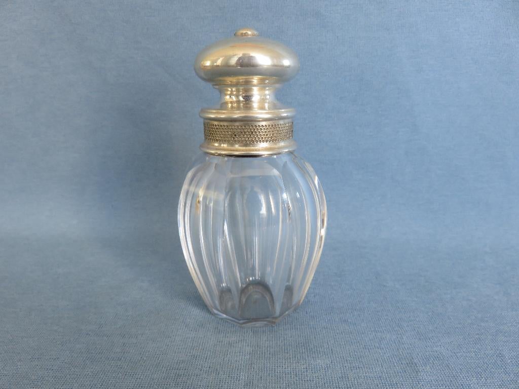 Antieke theebus in kristal/glas en zilver – ca. 1900, Antiek en Kunst, Ophalen of Verzenden