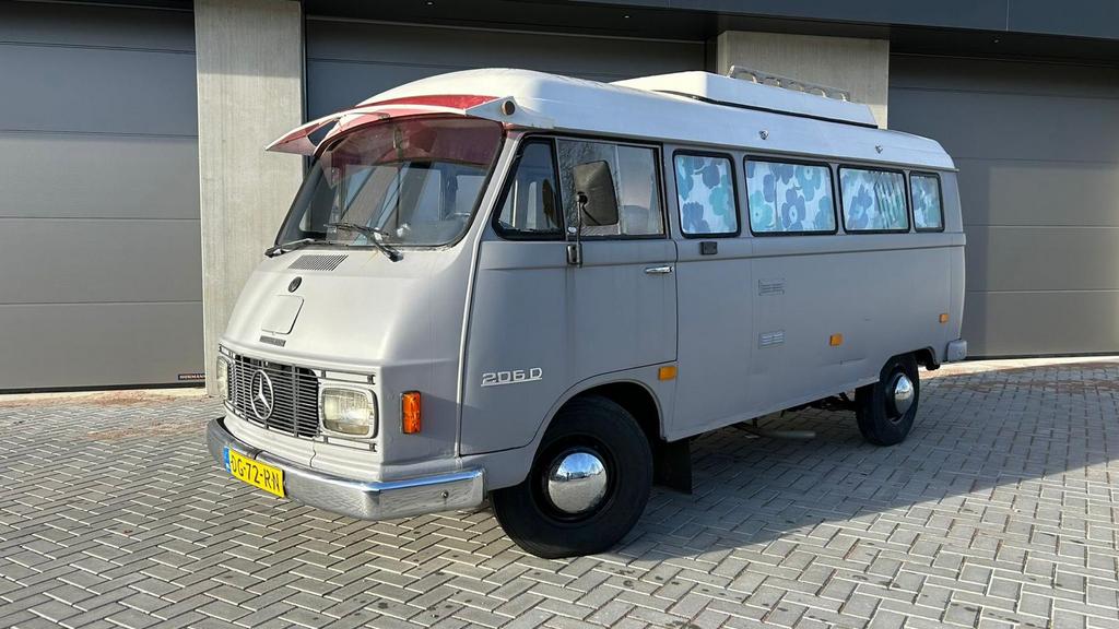 Mercedes 206D camper 1975 wegenbelasting en apk vrij, Buscamper of Camperbus, Mercedes-Benz, Particulier, Mercedes
