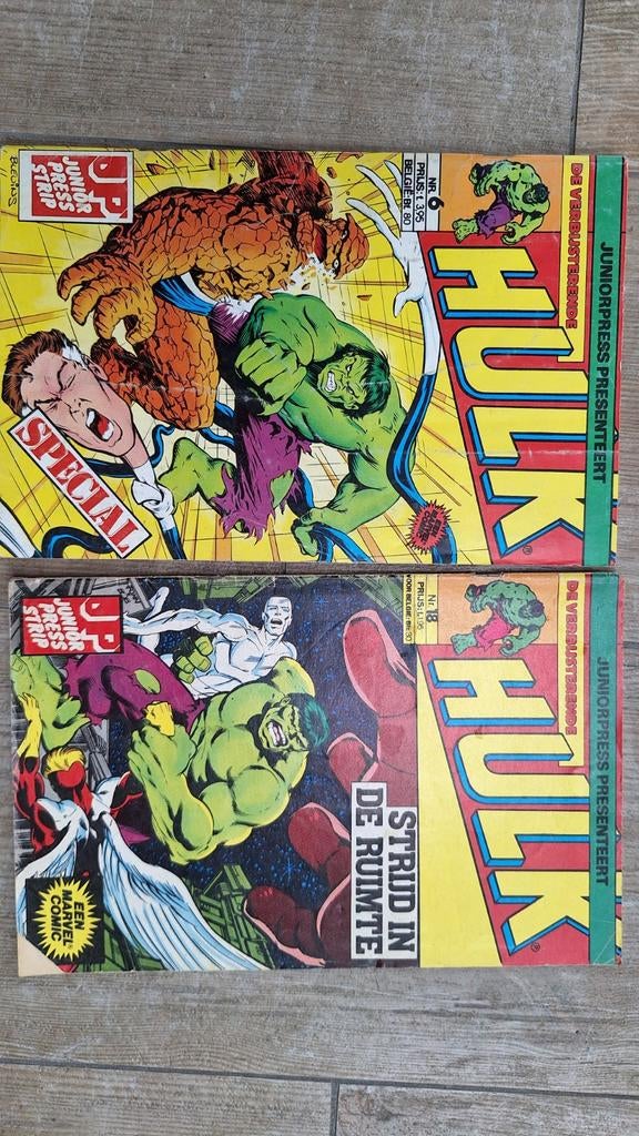 Hulk stripboeken - junior press strips 2 stuks, Boeken, Stripboeken, Gelezen, Stan Lee, Ophalen of Verzenden, Meerdere stripboeken