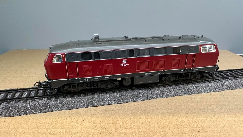 6 Fleischmann br 218 287-1 DB rood HO digital code 87  4232, Hobby en Vrije tijd, Modeltreinen | H0, Fleischmann, Ophalen of Verzenden