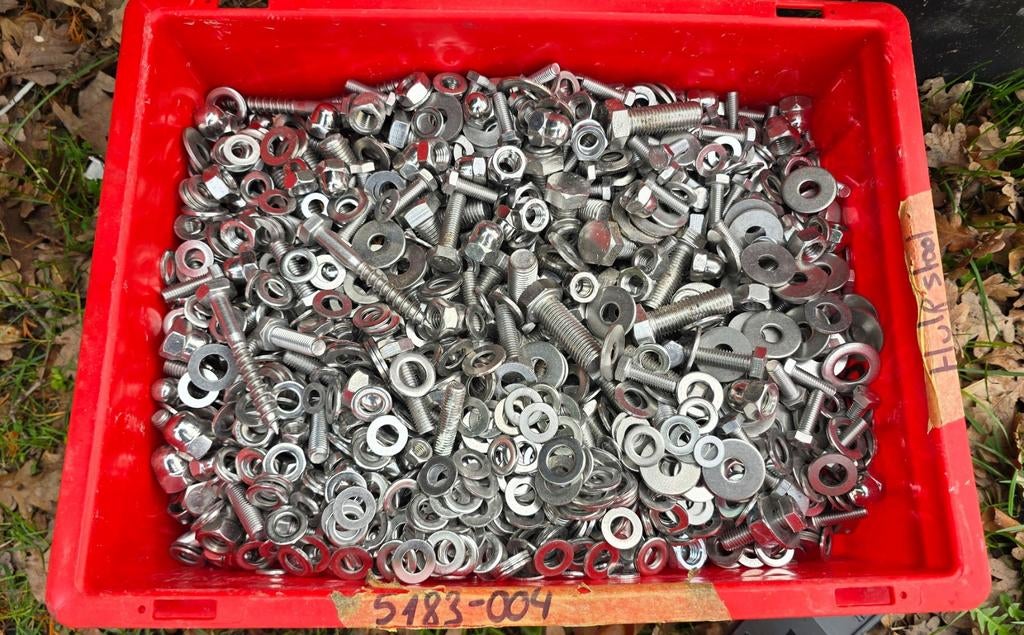 Kilo's RVS Bouten, Moeren en Ringen - Diverse Maten, Doe-het-zelf en Verbouw, Ophalen of Verzenden, Gebruikt, Bouten of Moeren