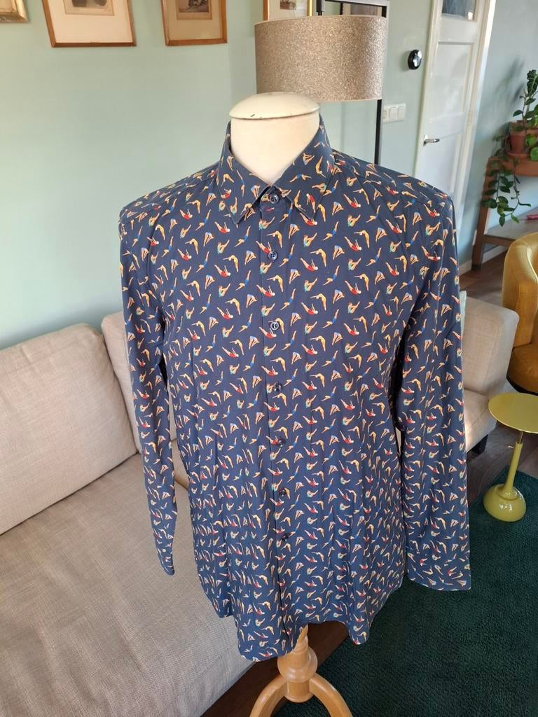 Olymp overhemd boordmaat 43, Kleding | Heren, Overhemden, Blauw, Ophalen of Verzenden, Zo goed als nieuw, Olymp