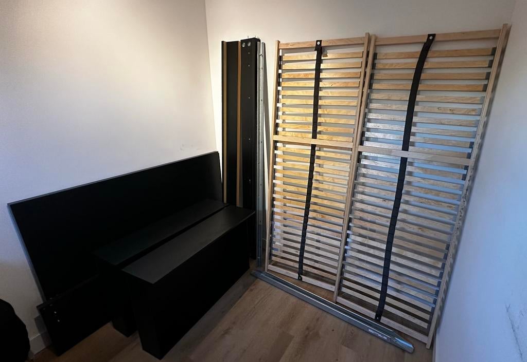 Ikea malm bed with storage, matress included, Ophalen, Zo goed als nieuw, Tweepersoons, 140 cm