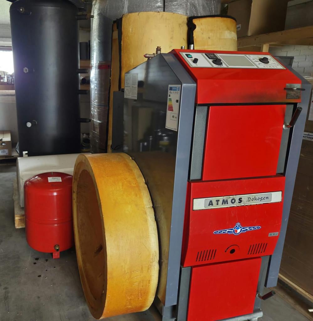 Houvergasser 50 kW met 1000L buffertank en expansievat, Ophalen of Verzenden, Minder dan 60 cm, Overige typen, 30 tot 80 cm