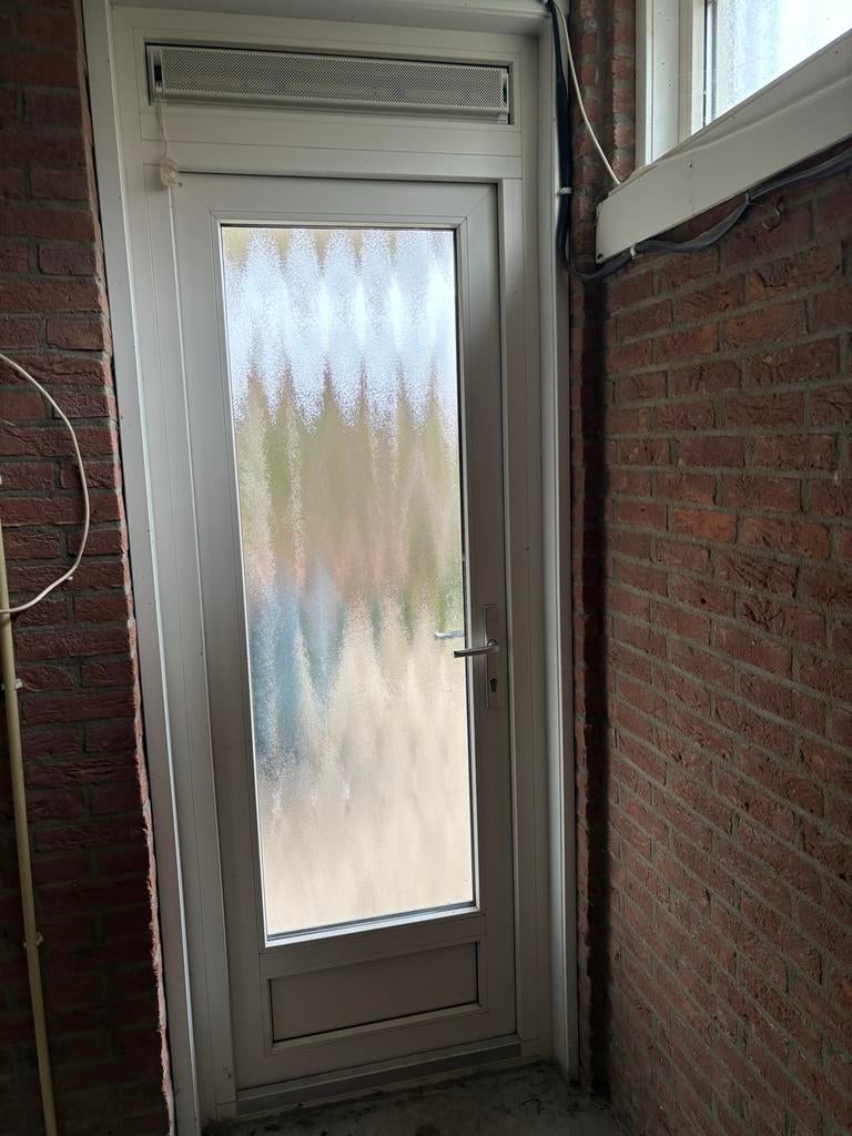 Deur met driepuntssluiting en kozijn (excl. cilinder), Ophalen, Gebruikt, 80 tot 100 cm, 215 cm of meer