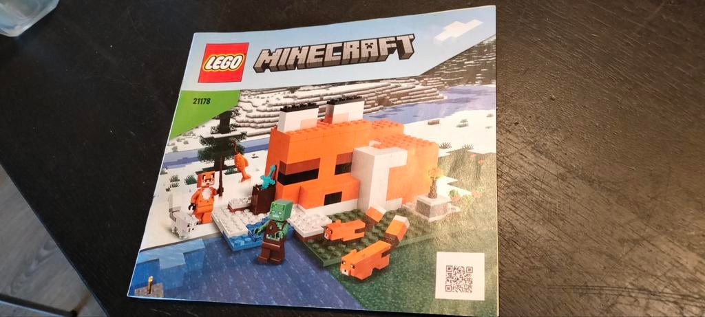 Lego Minecraft De Vossenlodge 21178, Ophalen of Verzenden, Zo goed als nieuw