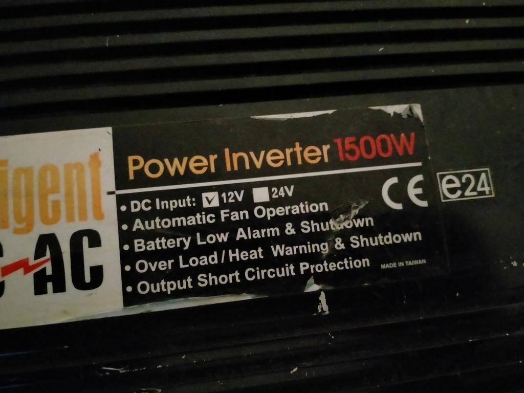 1500 watt omvormer, Ophalen of Verzenden, Gebruikt