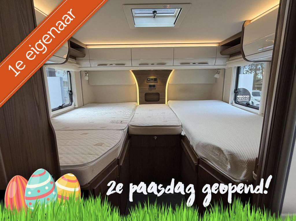 Hymer B704 SL Palmo Enkele Bedden Hefbed 2X Airco Zonnepanel, Airbags, 7 tot 8 meter, Bedrijf, Diesel