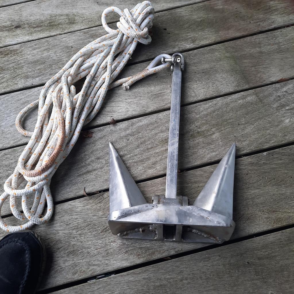 RVS Anker 8 kg, Ophalen of Verzenden, Ankeren en Afmeren, Zeilboot of Motorboot