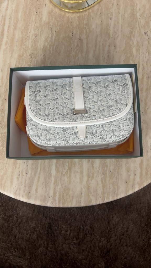 Goyard schoudertasje wit en zwart, Ophalen of Verzenden, Zo goed als nieuw, Wit, Schoudertasje