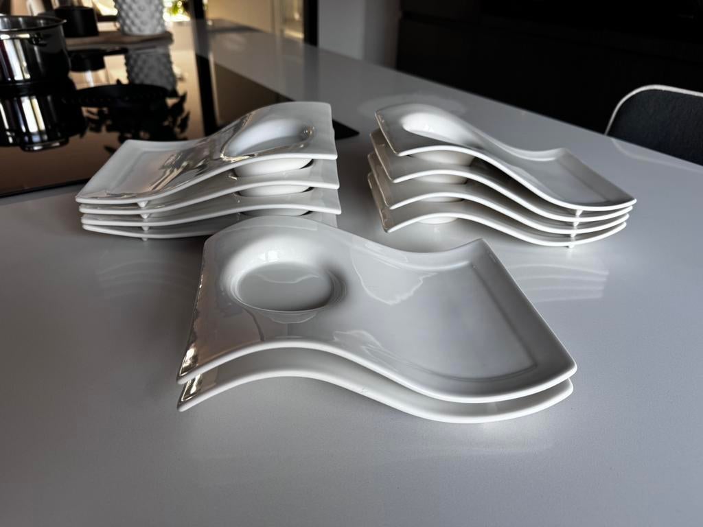 10x Villeroy & Boch New Wave Partyschaal groot  22x16 cm, Ophalen of Verzenden, Effen, Porselein, Schaal of Schalen