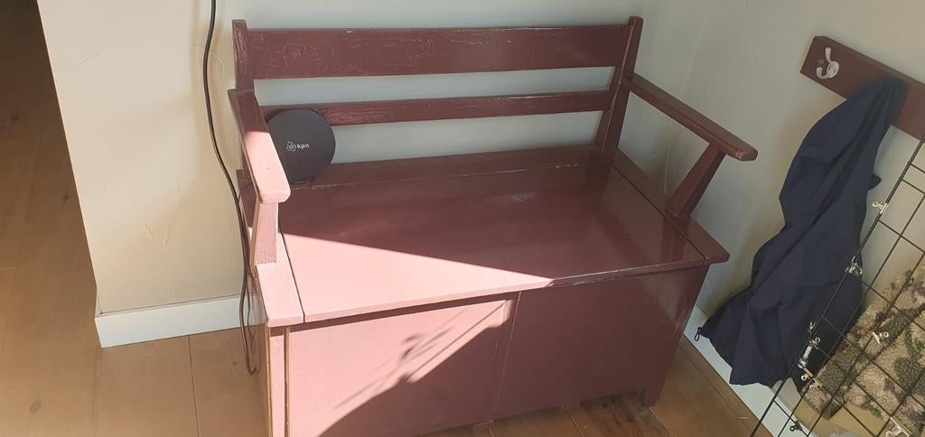 Roemeense klepbank met veel opbergruimte, Gebruikt, 150 tot 200 cm, Driepersoons, 75 tot 100 cm