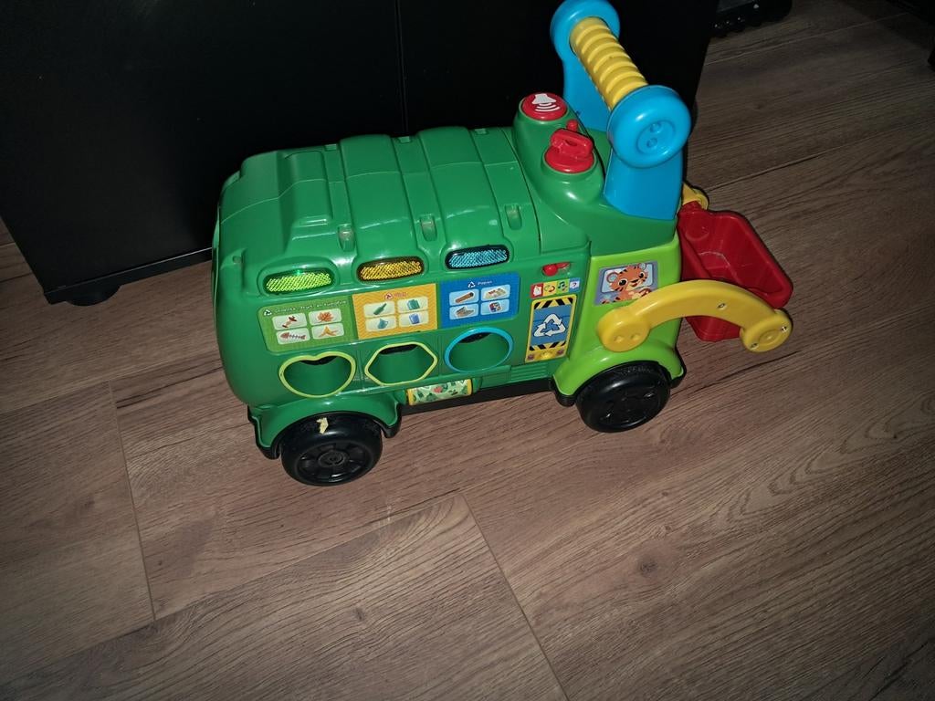 VTech Vuilniswagen Loopwagen en Sorteerspeelgoed, Kinderen en Baby's, Speelgoed | Babyspeelgoed, Gebruikt, Auto, Met licht, Met geluid