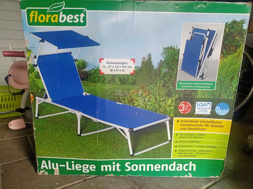 Tuin/campingstoel, Tuin en Terras, Ophalen, Zo goed als nieuw, Aluminium, Verstelbaar