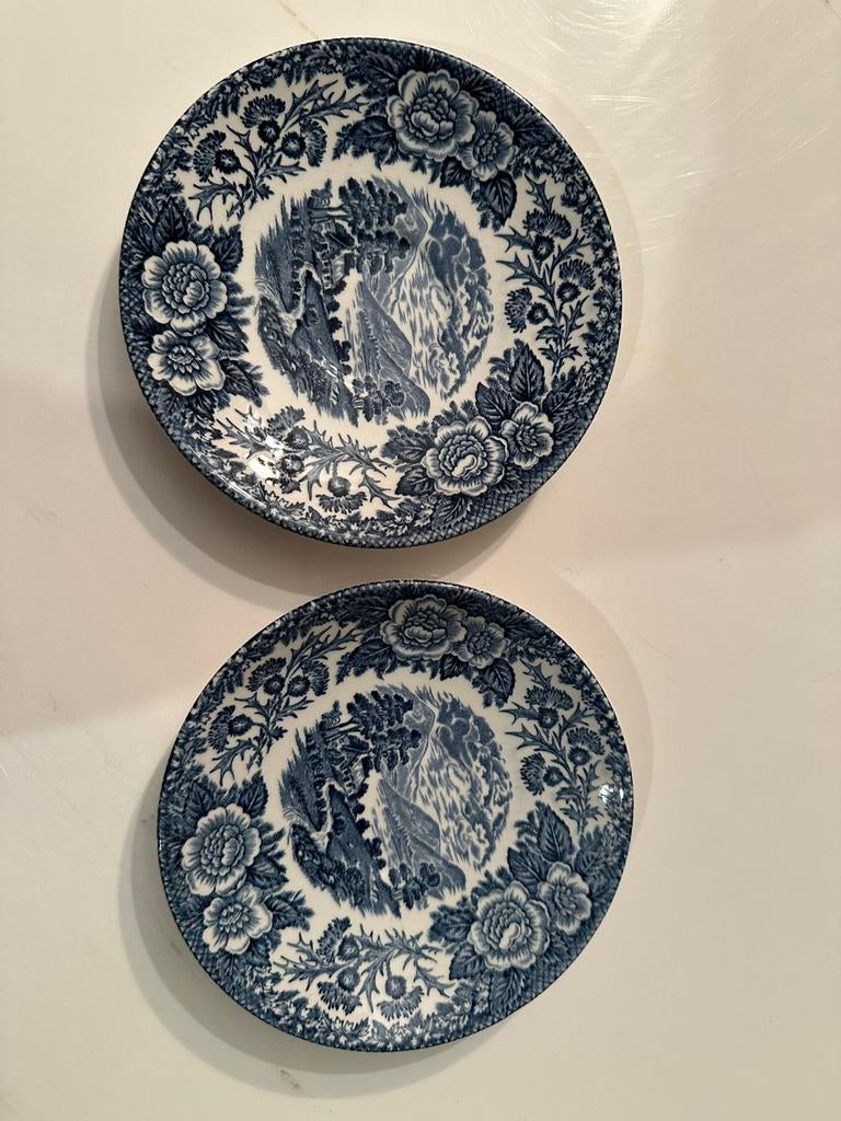 Vintage Enoch Wedgwood “Lochs of Scotland” borden set, Huis en Inrichting, Keuken | Servies, Ophalen of Verzenden, Zo goed als nieuw