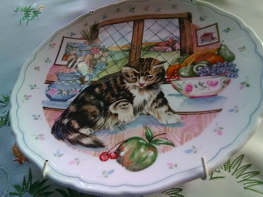 Royal Albert Country Kitten Wandbord - "Playful Paws", Ophalen of Verzenden