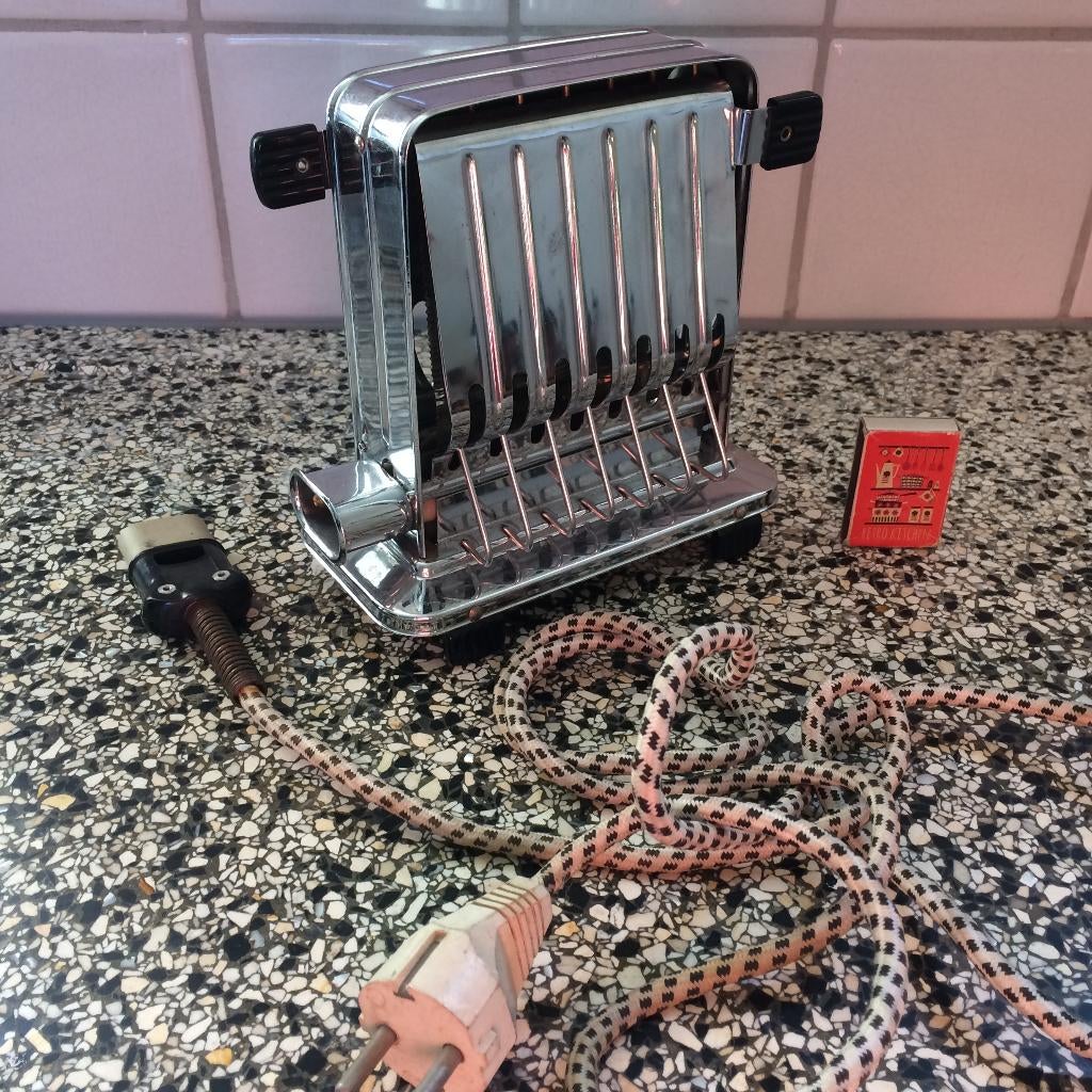 vintage broodroosters jaren 60 70 broodrooster retro ontbijt, Ophalen of Verzenden, Gebruikt