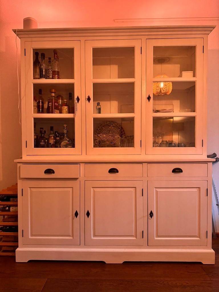 Witte teakhouten kast, Ophalen, Gebruikt, Met deur(en), Witte teakhouten kast