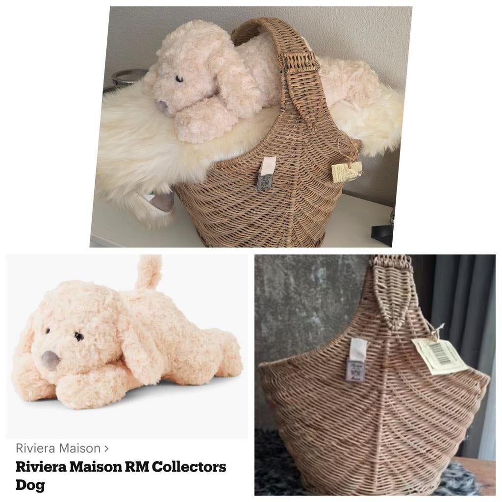 Riviera Maison hond en mand, Kinderen en Baby's, Ophalen of Verzenden, Nieuw