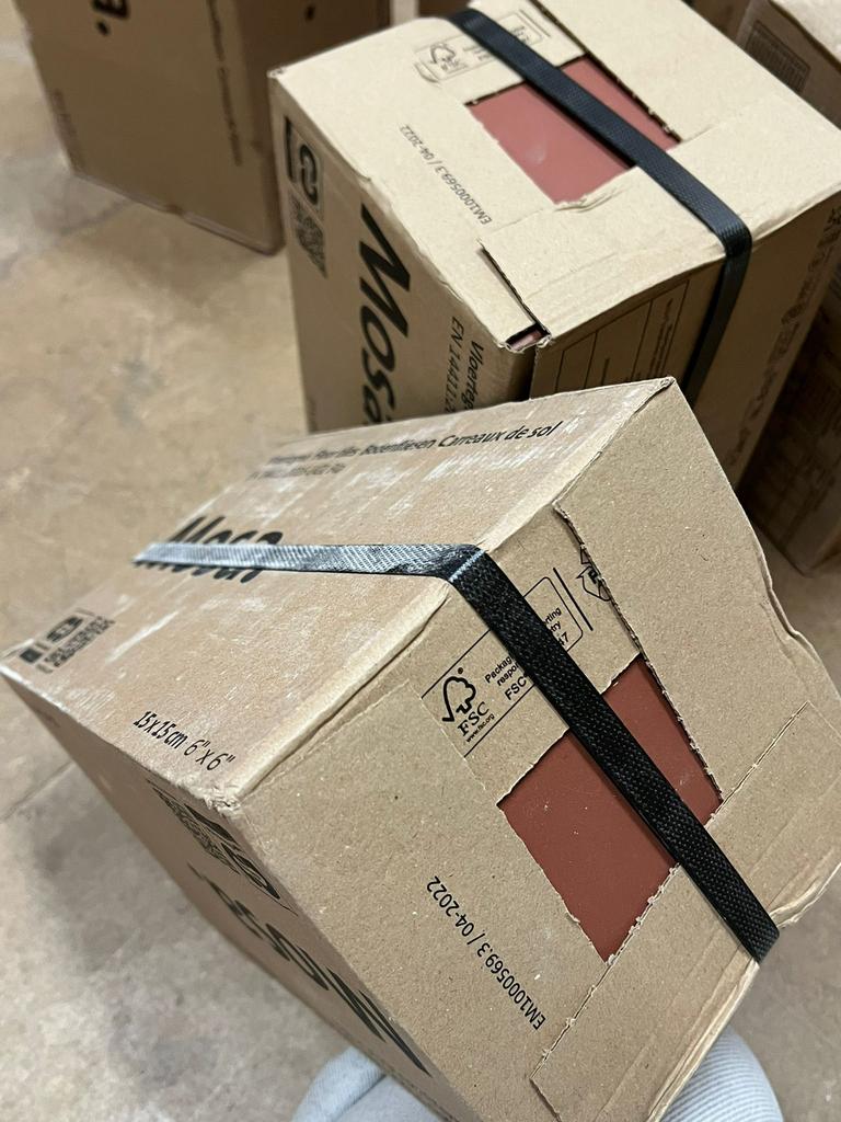 Mosa 76260V clay brown vloertegels 2m2, Doe-het-zelf en Verbouw, Tegels, Ophalen, Keramiek, Minder dan 20 cm, Zo goed als nieuw