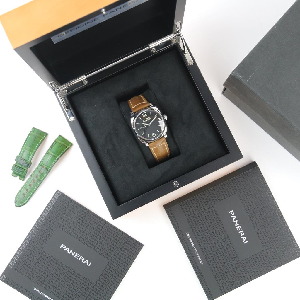 Panerai Radiomir 1940 42 (Zeer goed/ 2021), Overige merken, Leer, Staal, Polshorloge