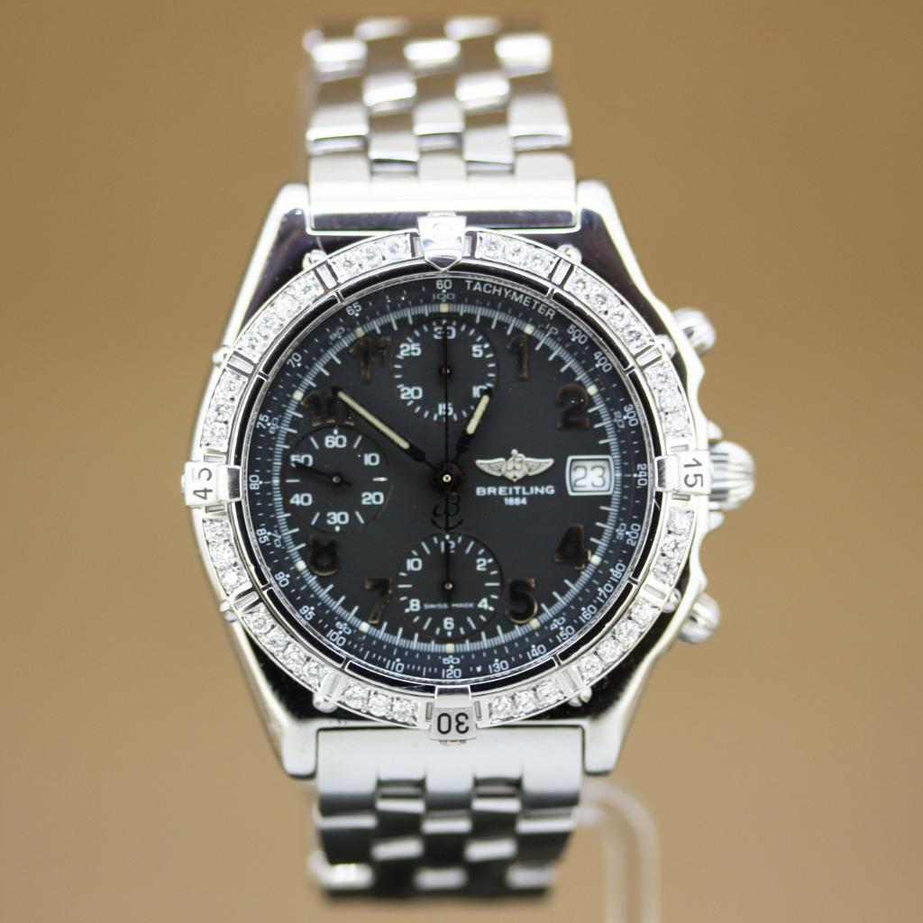 Breitling Chronomat Staal Diamant A13050.1, Staal, Gebruikt, Staal, Breitling