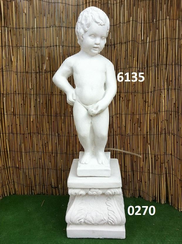 Manneke pies met zuil, Ophalen, Nieuw, Beton, Waterornament