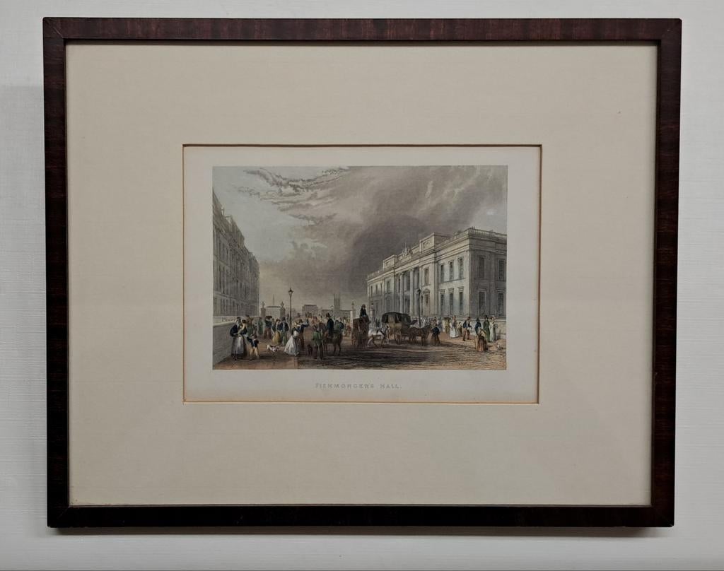 Fishmonger's Hall Gravure, 25,5 x 31,7 cm, Ophalen of Verzenden