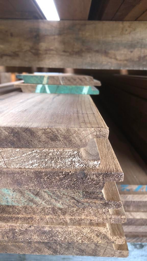 Eiken dakbeschot thermisch frake gevelbekleding rabat ayous, Minder dan 25 mm, Eiken, Nieuw, Ophalen of Verzenden