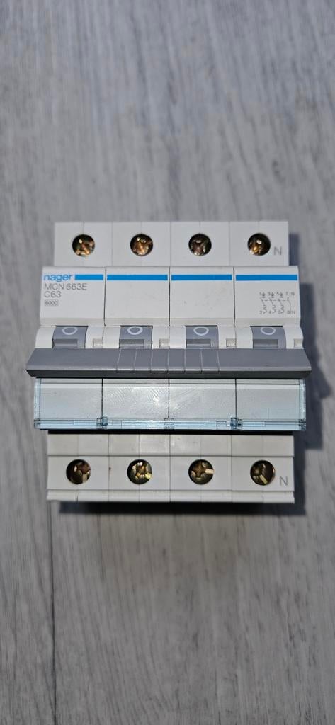 Hager C63 3-fase automaat, Ophalen of Verzenden, Gebruikt, Overige typen