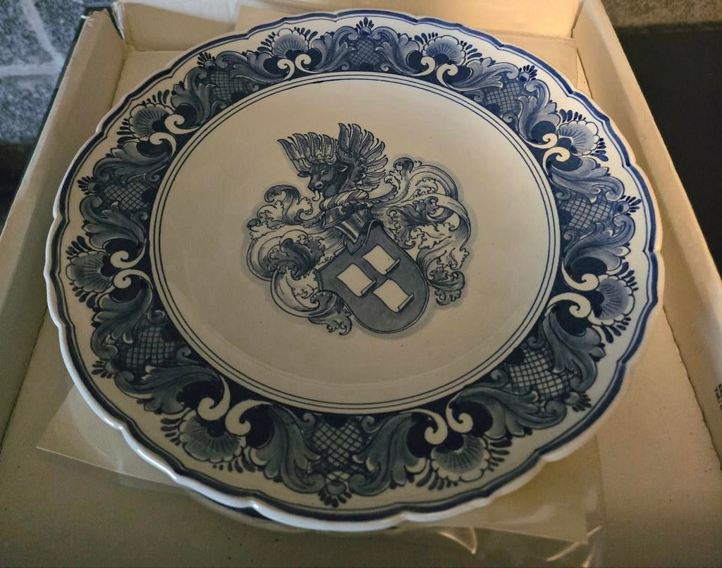 Twee Delfts Blauwe Gedenkborden Berghuizer Papierfabriek (19, Ophalen